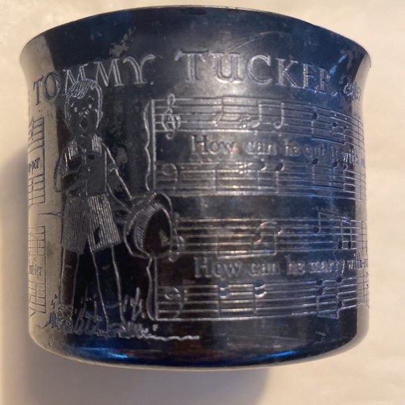 Vintage antique Etched children’s cup little Tommy Tucker song stamped on it - Picture 7 of 11